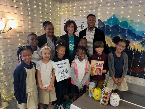 Children with books.